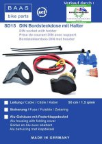 Bordsteckdose klein BAAS SD14 (ehem. SD15) 12 Volt / auch für BMW mit Haltewinkel