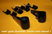 Lampenhalter Halter Lampe Scheinwerfer universal Alu schwarz glänzend 32-41mm