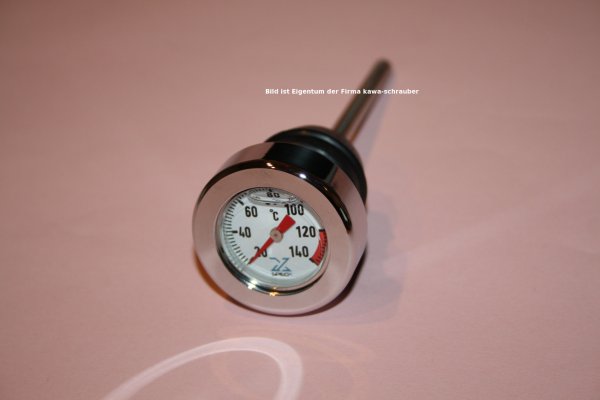 Harley Davidson HD XL1200 Sportster Custom Ölthermometer Direktmesser Öl Temperatur Anzeiger verchromt extern