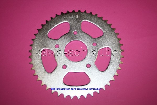 Kettenblatt / Ritzel hinten 80mm Lochkreis 5-Loch 415 46 Zähne