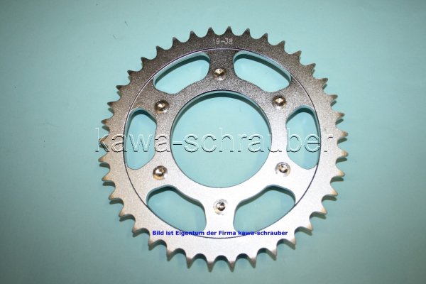 Kettenblatt / Ritzel hinten 110mm Lochkreis 5-fach Bolzen Nabe 80mm 520 38 Zähne