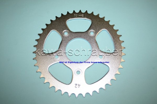 Kettenblatt / Ritzel hinten 108mm Lochkreis 5-Loch Nabe 62mm 520 42 Zähne