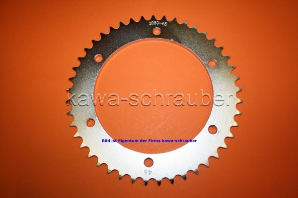 Kettenblatt / Ritzel hinten 179mm Lochkreis 6-Loch Nabe 158mm 525 45 Zähne