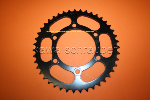 Kettenblatt / Ritzel hinten 124mm Lochkreis 6-Loch Nabe 100mm 525 43 Zähne