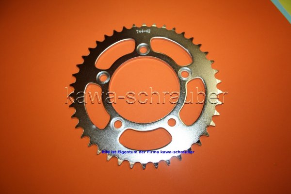 Kettenblatt / Ritzel hinten 124mm Lochkreis 5-Loch Nabe 100mm 525 42 Zähne