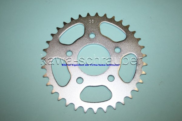 Kettenblatt / Ritzel hinten 90mm Lochkreis 5-Loch Nabe 58mm 520 35 Zähne