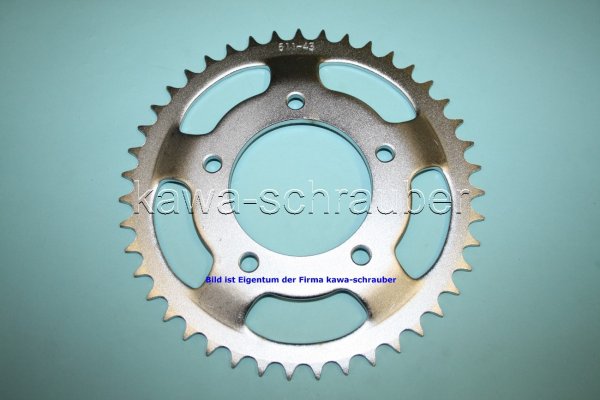 Kettenblatt / Ritzel hinten 111mm Lochkreis 5-Loch Nabe 86mm 520 43 Zähne