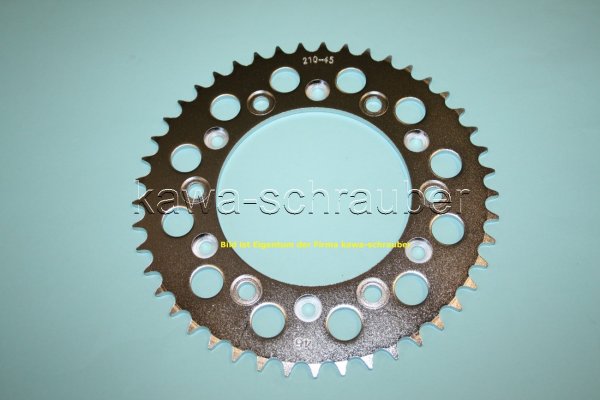 Kettenblatt / Ritzel hinten 153mm Lochkreis 6-Loch Nabe 125mm 520 45 Zähne