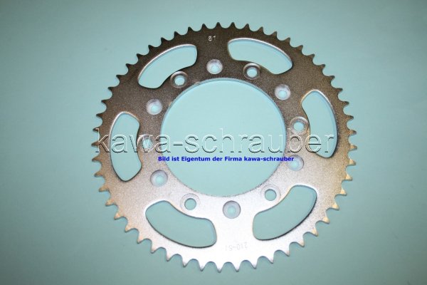 Kettenblatt / Ritzel hinten 153mm Lochkreis 6-Loch Nabe 125mm 520 51 Zähne