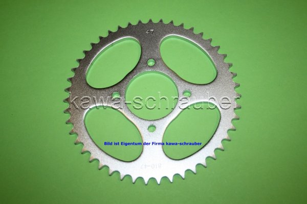 Kettenblatt / Ritzel hinten 78mm Lochkreis 4-Loch Nabe 58mm 428 47 Zähne