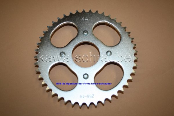 Kettenblatt / Ritzel hinten 82mm Durchmesser mittig 4-fach Bolzen Nabe 50mm 420 44 Zähne