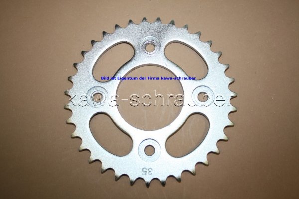 Kettenblatt / Ritzel hinten 90mm Lochkreis 4-Loch Nabe 58mm 420 35 Zähne