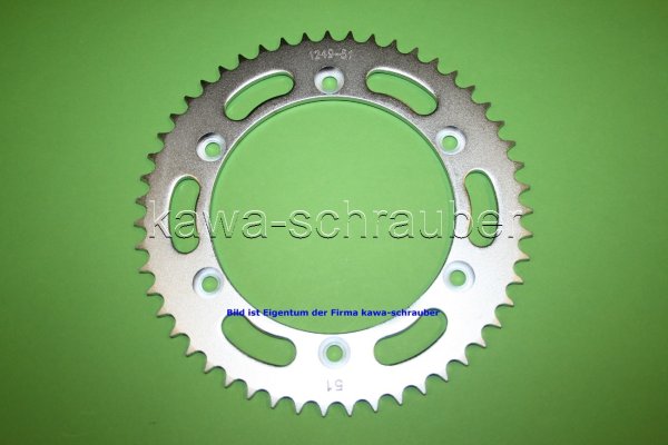 Kettenblatt / Ritzel hinten 150mm Lochkreis 6-Loch Nabe 130mm 428 51 Zähne