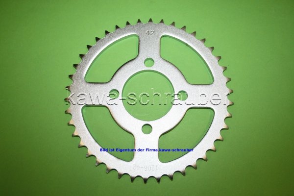Kettenblatt / Ritzel hinten 70mm Lochkreis 4-Loch Nabe 54mm 428 42 Zähne