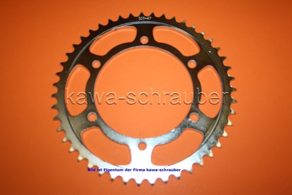 Kettenblatt / Ritzel hinten 150mm Lochkreis 6-Loch Nabe 130mm 525 47 Zähne