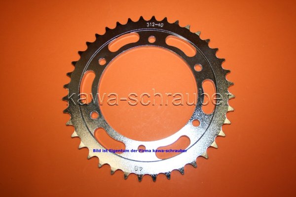 Kettenblatt / Ritzel hinten 138mm Lochkreis 6-Loch Nabe 120mm 525 40 Zähne