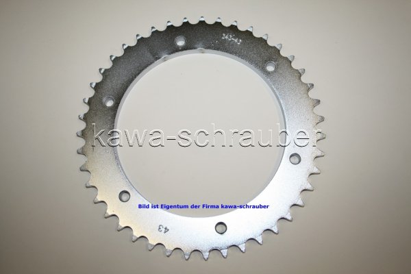 Kettenblatt / Ritzel hinten 176mm Lochkreis 6-Loch Nabe 154mm 530 43 Zähne