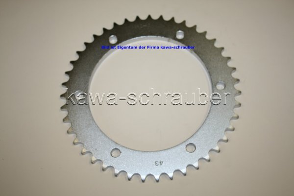 Kettenblatt / Ritzel hinten 176mm Lochkreis 6-Loch Nabe 154mm 530 43 Zähne