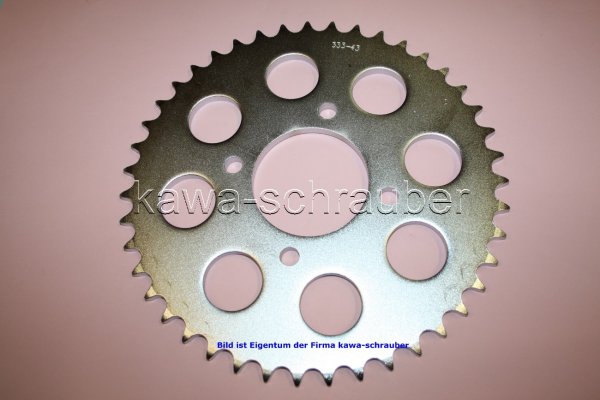 Kettenblatt / Ritzel hinten 110mm Lochkreis 4-Loch Nabe 80mm 630 43 Zähne