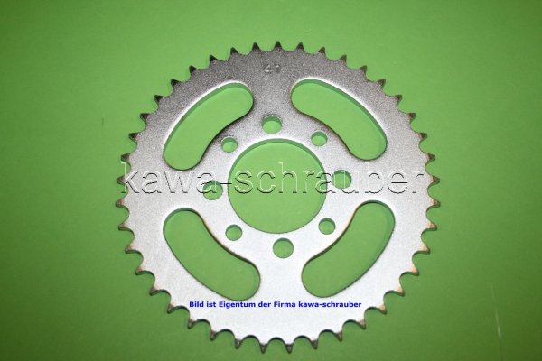 Kettenblatt / Ritzel hinten 68mm Lochkreis 4-Loch Nabe 52mm 428 41 Zähne