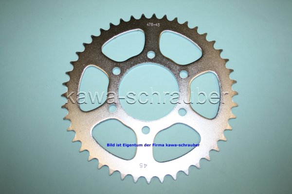 Kettenblatt / Ritzel hinten 104mm Lochkreis 6-Loch Nabe 80mm 520 45 Zähne