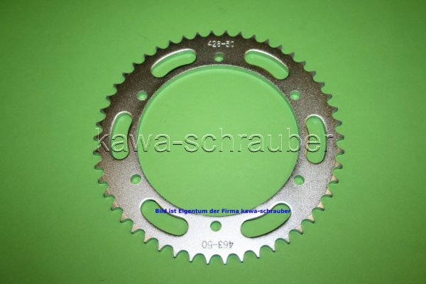 Kettenblatt / Ritzel hinten 150mm Lochkreis 6-Loch Nabe 134mm 428 50 Zähne