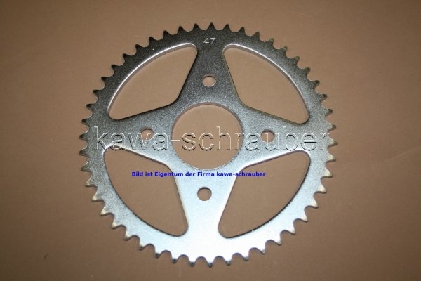 Kettenblatt / Ritzel hinten 92mm Lochkreis 4-Loch Nabe 54mm 420 47 Zähne