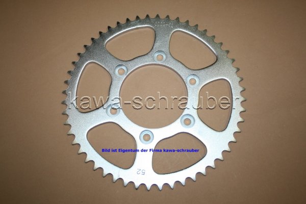 Kettenblatt / Ritzel hinten 100mm Lochkreis 6-Loch Nabe 80mm 420 52 Zähne