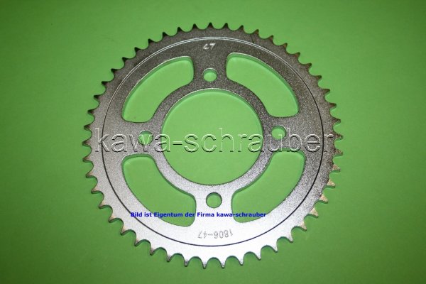 Kettenblatt / Ritzel hinten 100mm Lochkreis 4-Loch Nabe 76mm 428 47 Zähne