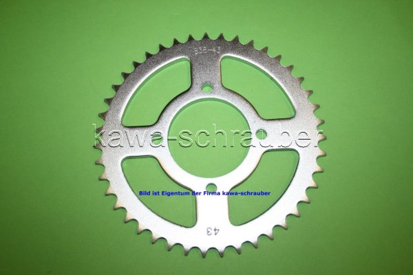 Kettenblatt / Ritzel hinten 80mm Lochkreis 4-Loch Nabe 64mm 428 43 Zähne