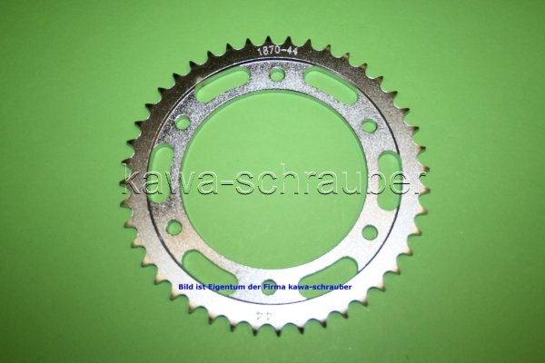 Kettenblatt / Ritzel hinten 130mm Lochkreis 6-Loch Nabe 110mm 428 44 Zähne