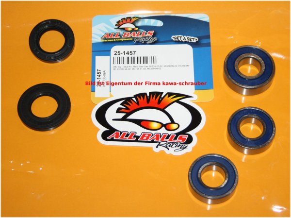 All Balls Radlager Satz Radlagersatz hinten rear Hinterrad Gas Gas GasGas Gas-Gas EC 250 Bj. 1996-2002