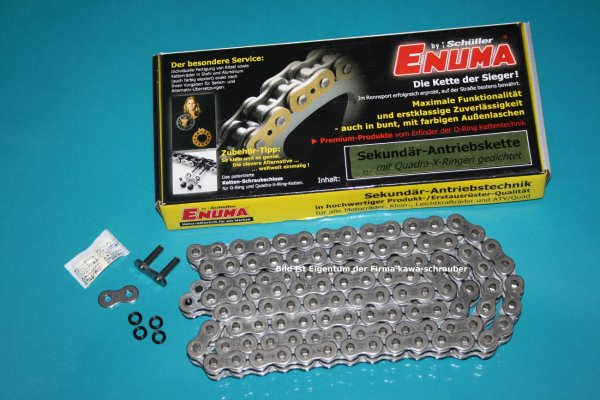 ENUMA Antriebskette Kette 530MVXZ-2 standardfarben (anthrazit) mit X-Quad-Ringen super verstärkt