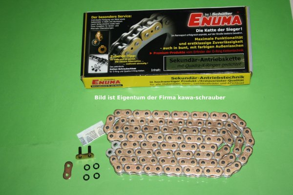 ENUMA Antriebskette Kette 520ZVX-3 520 ZVX3 gold mit X-Quad-Ringen ZST-Technologie