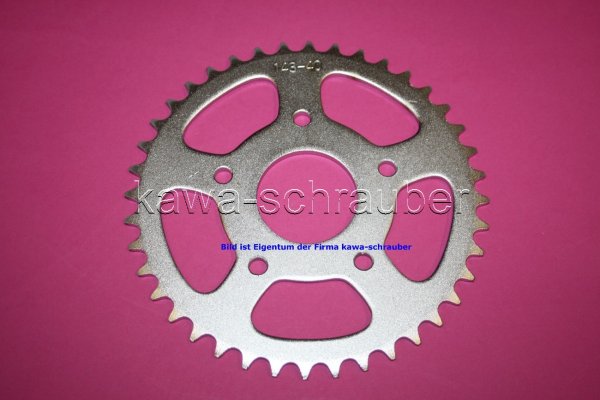 Kettenblatt / Ritzel hinten 40 Zähne Aprilia 50 Red Rose Bj. 1987-1991 (geänderte Übersetzung)