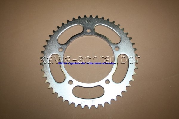 Kettenblatt / Ritzel hinten 47 Zähne Aprilia 50 Tuono (Standard Übersetzung)