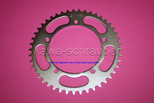 Kettenblatt / Ritzel hinten 45 Zähne Aprilia 50 Pegaso AE Bj. 1992-1996 (Standard Übersetzung)