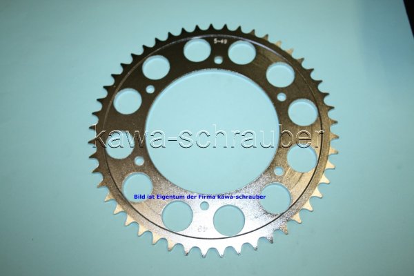 Kettenblatt / Ritzel hinten 49 Zähne Aprilia 600 Tuareg Wind Bj. ab 1993 (geänderte Übersetzung)