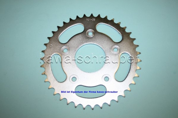Kettenblatt / Ritzel hinten 39 Zähne CAGIVA 125 Super City (geänderte Übersetzung)