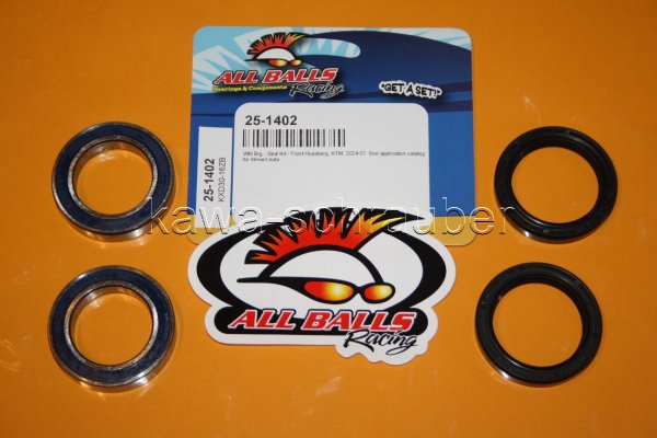 All Balls Radlager Satz Radlagersatz vorne front Vorderrad Husaberg FC 450 Bj. 2004-2006