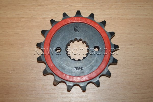 367103R17 Ritzel vorne 525 17 Zähne, gummiert von OGNIBENE