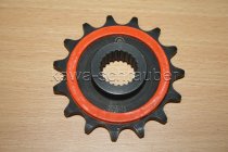 Ritzel vorne gummiert 15 Zähne MZ MuZ 660 Baghira (Standard Übersetzung)