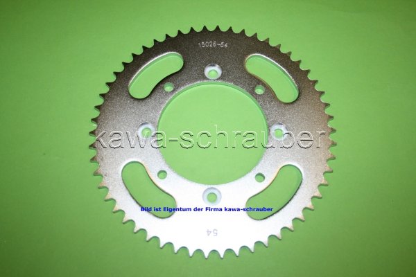 Kettenblatt / Ritzel hinten 54 Zähne BETA 125 LC Motard Bj. ab 2010 (geänderte Übersetzung)