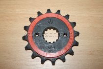 Ritzel vorne 16 Zähne gummiert Kawasaki GPZ400 Typ ZX400A (Standard Übersetzung)