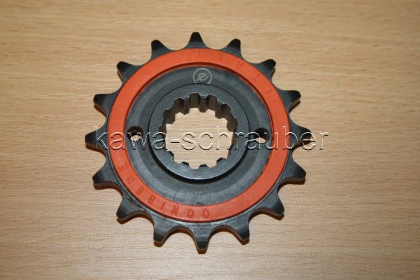 Honda CBR 900 Fireblade Bj 1996-1999 Ritzel vorne gummiert 16 Zähne (Standard Übersetzung)