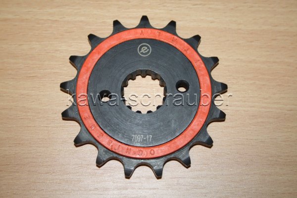 Ritzel vorne gummiert 17 Zähne Kawasaki ER-5 ER5 Twister (Standard Übersetzung)