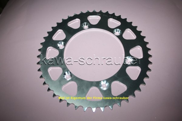 Kettenblatt / Ritzel hinten 46 Zähne Aluminium Cagiva 125 K7 (geänderte Übersetzung)