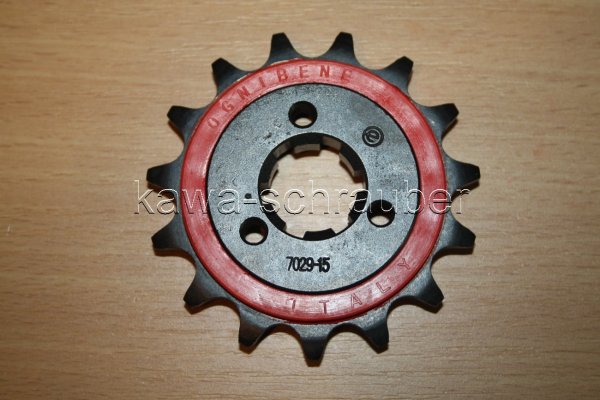 Ritzel vorne gummiert 15 Zähne Cagiva 350 T4 ER (geänderte Übersetzung)