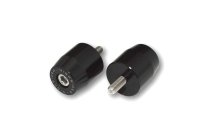 HIGHSIDER Lenkergewichte für 1 Zoll Lenkerendenspiegel, Alu, schwarz eloxiert, für diverse SUZUKI Originallenker, Paar