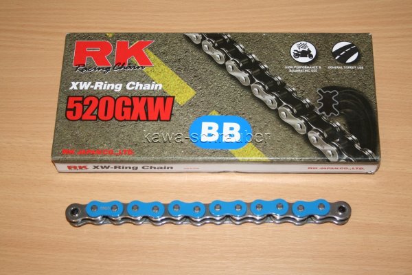 RK chain Antriebskette Kette 520GXW BB 520 GXW BB XW-Ring Farbe blau